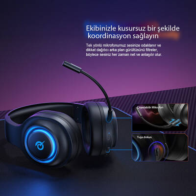 Heroad V200 RGB 7.1 Kablolu Gaming Oyuncu Kulaklığı - 6