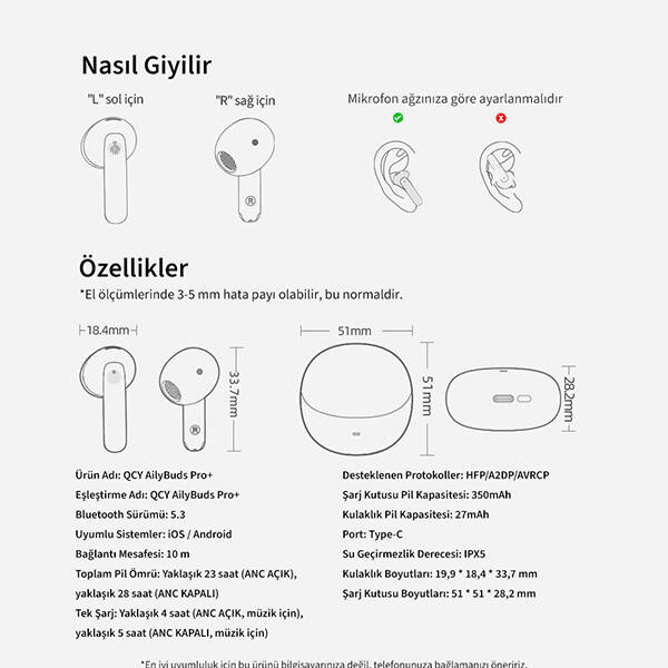 QCY AilyBuds Pro+ Bluetooth Kulaklık - 43