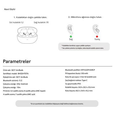 QCY ArcBuds Bluetooth Kulaklık - 18