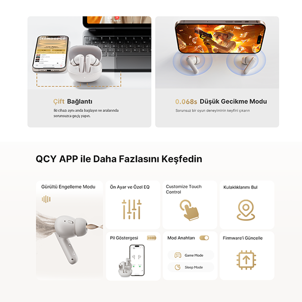 QCY Buds Anc HT15 Bluetooth Kulaklık - 8