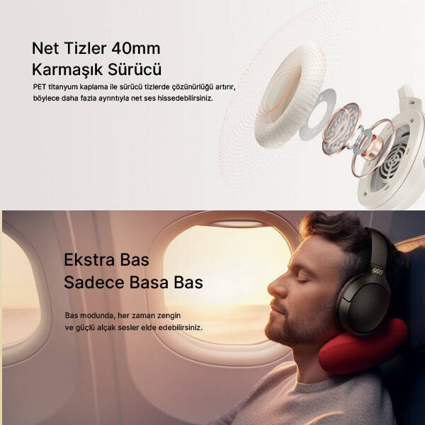 QCY H2 PRO Kulak Üstü Bluetooth Kulaklık - 4