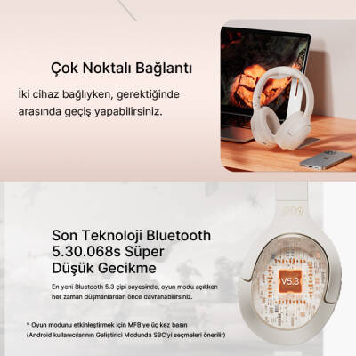 QCY H2 PRO Kulak Üstü Bluetooth Kulaklık - 6