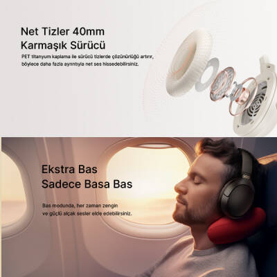QCY H2 PRO Kulak Üstü Bluetooth Kulaklık - 10
