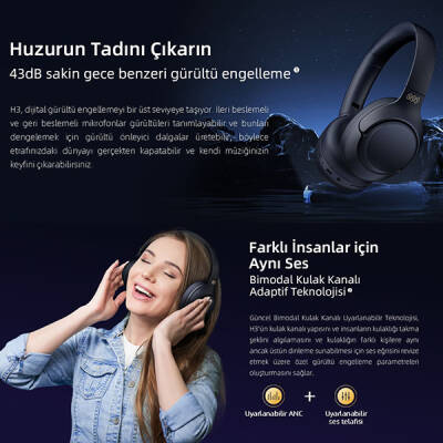 QCY H3 ANC Kulak Üstü Bluetooth Kulaklık - 5