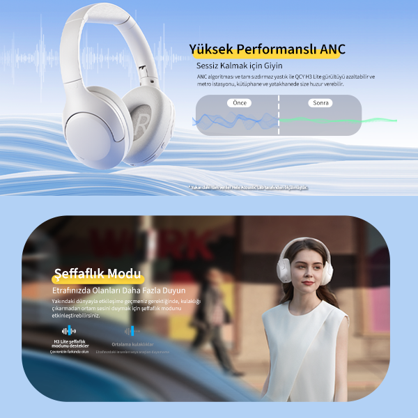 Qcy H3 Lite Kulak Üstü Bluetooth Kulaklık - 4