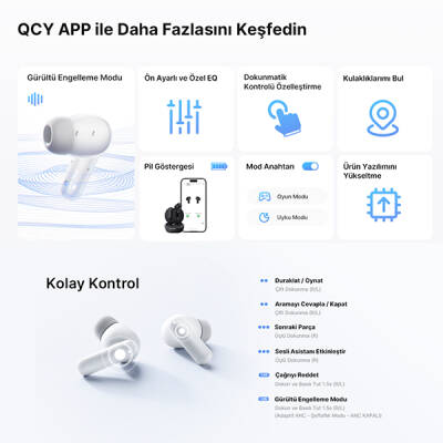 QCY Melobuds N30 ANC TWS Kulak İçi Bluetooth Kulaklık - 8