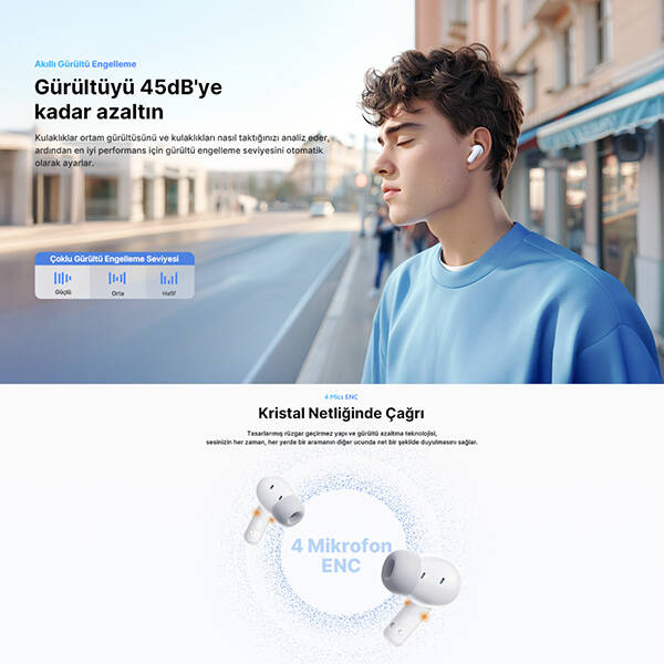 QCY Melobuds N30 ANC TWS Kulak İçi Bluetooth Kulaklık - 11