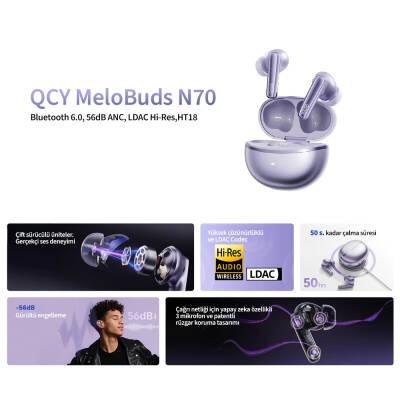 Melobuds N70 Bluetooth Kulaklık 6.0 Hi-Res LDAC Fast Pair - 5