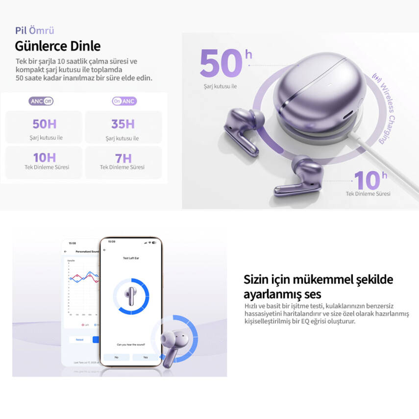 Melobuds N70 Bluetooth Kulaklık 6.0 Hi-Res LDAC Fast Pair - 14