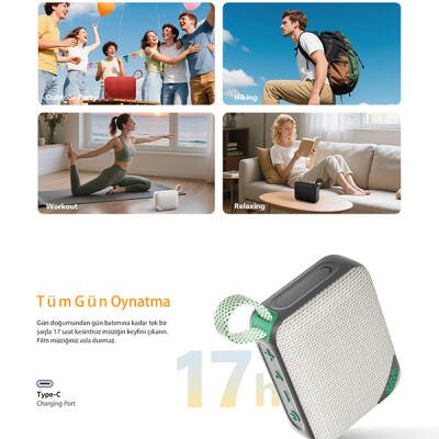 QCY SP2 5W RGB Taşınabilir Bluetooth Hoparlör - 22